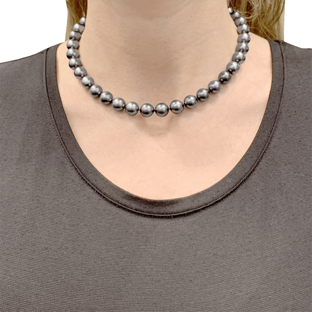 Collier perles de Tahiti, or jaune. 2