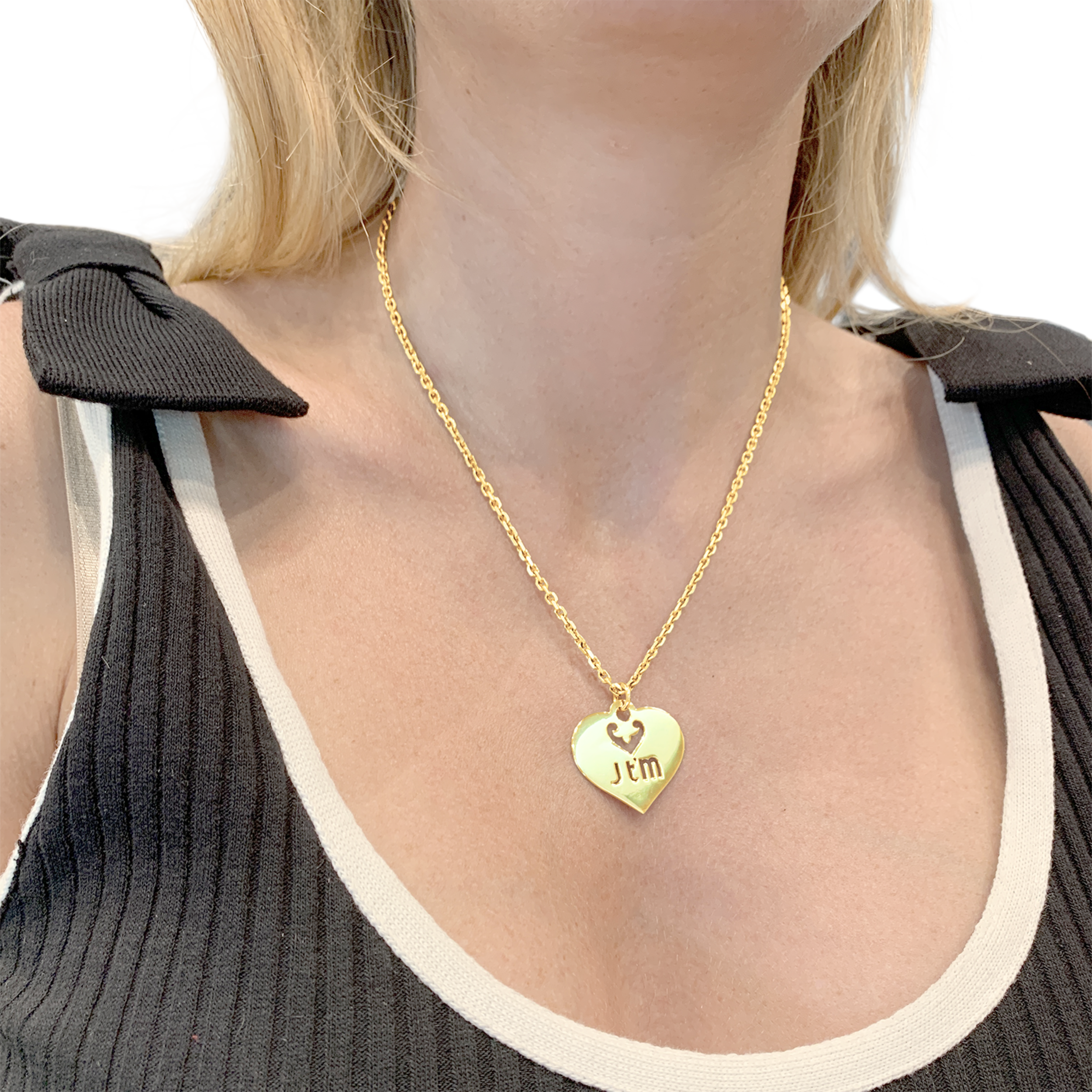 Pendentif O.J.Perrin, "Coeur Légendes", en or jaune.  4