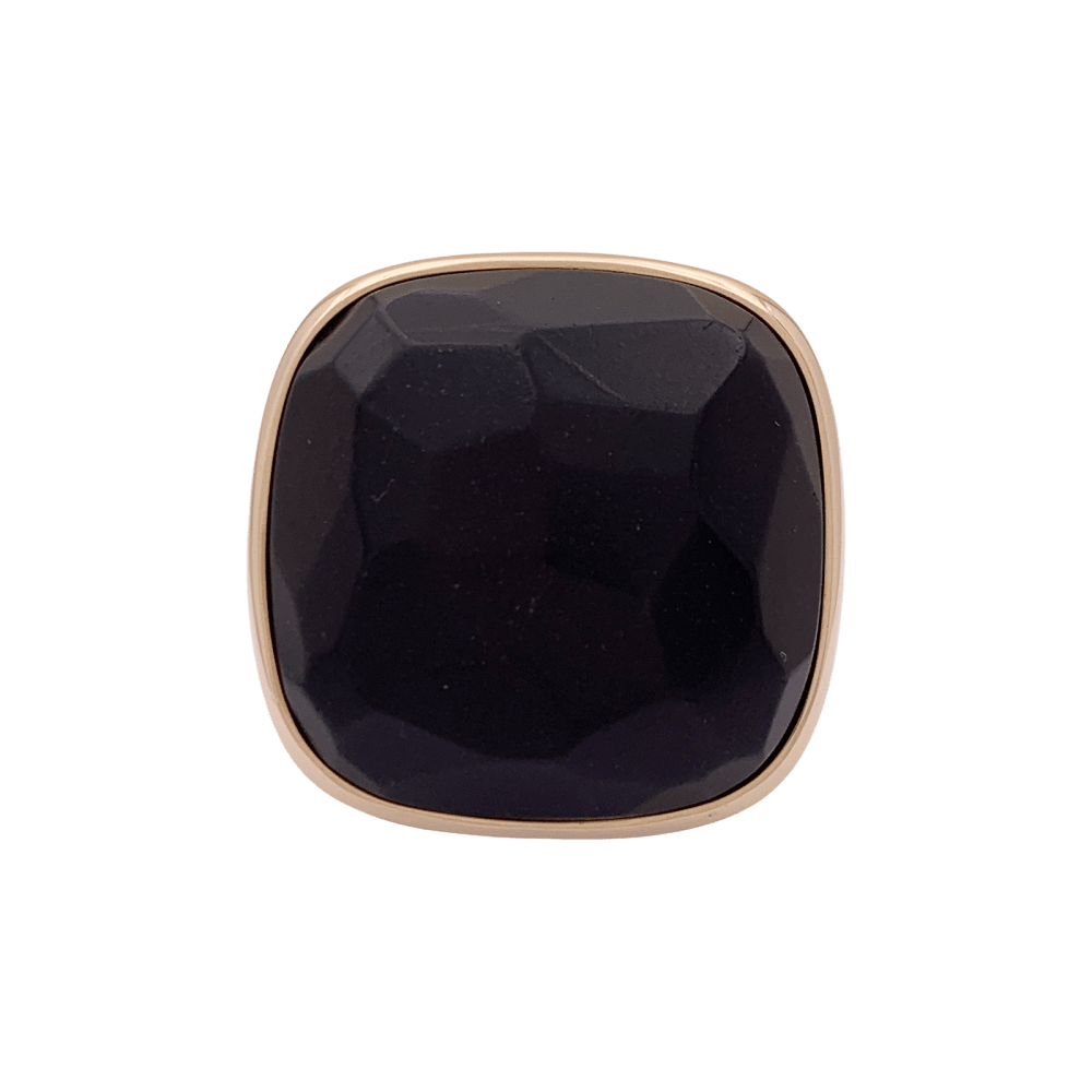 Bague Pomellato "Victoria", or rose, jais. 1