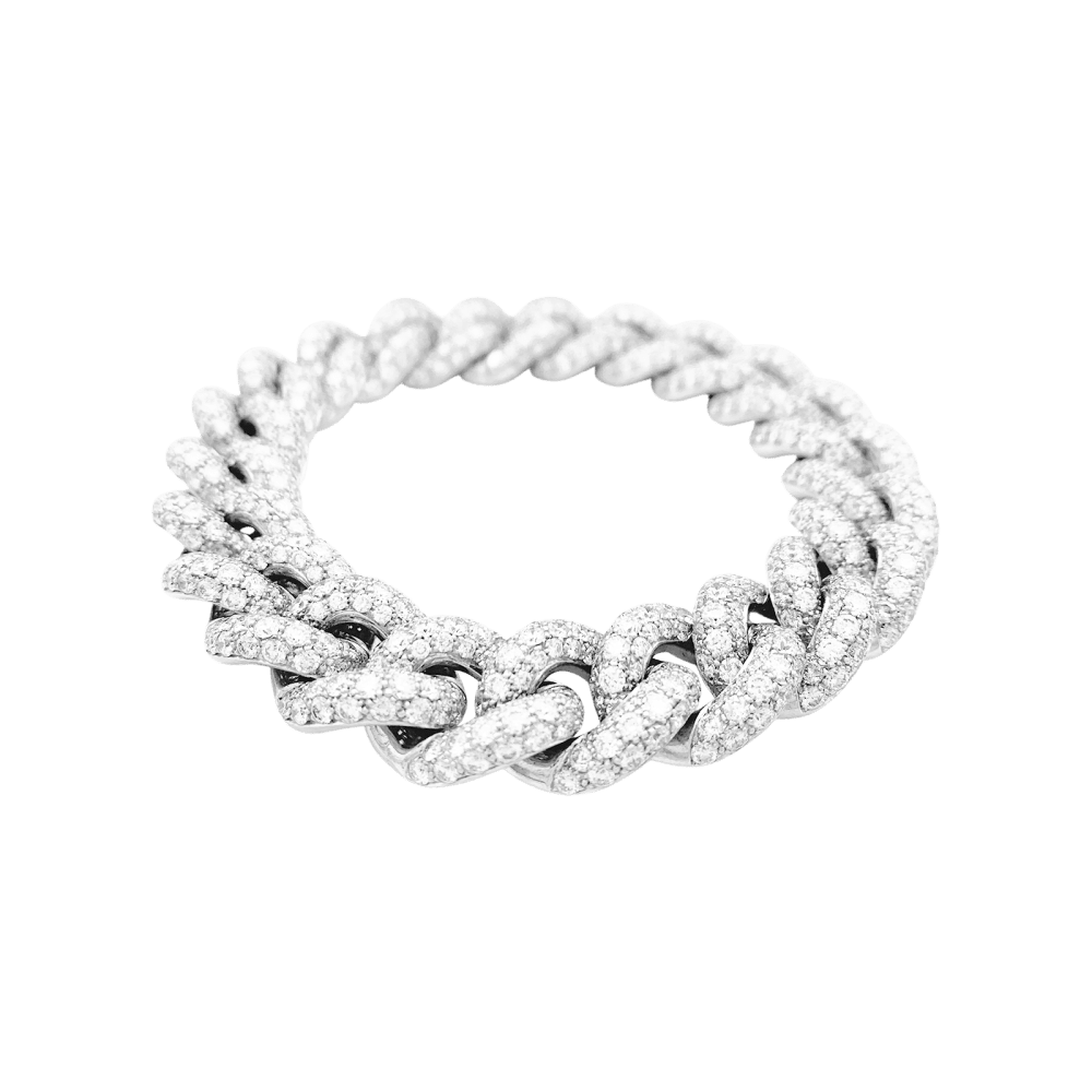 Bracelet Pomellato, "Catene", or blanc et diamants.  1