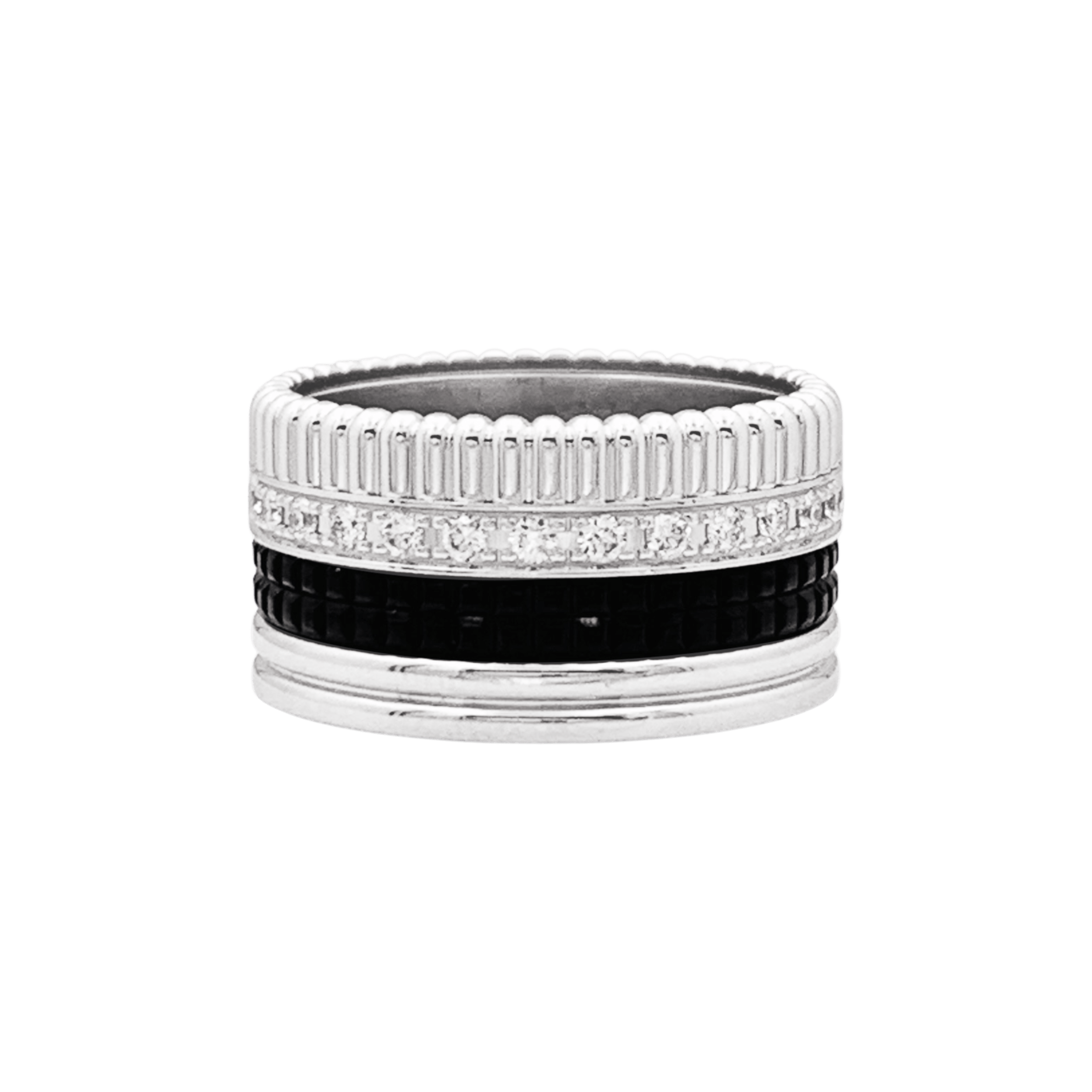 Bague Boucheron, "Quatre Black Edition Large", or blanc, PVD et diamants. 4