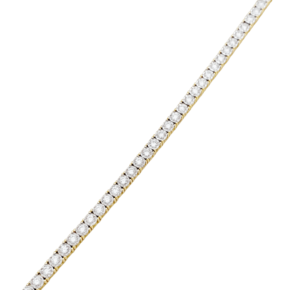 Bracelet ligne deux ors, diamants, 2 carats.  4