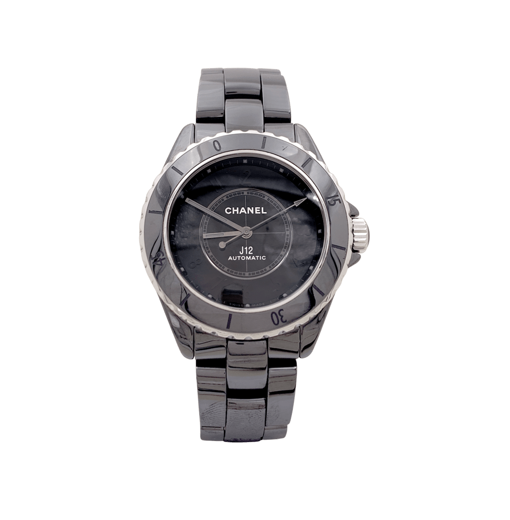 Montre Chanel, "J12 Phantom", céramique noire, acier. 1