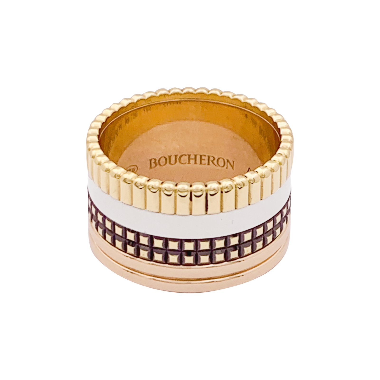 Bague Boucheron "Quatre Classique Large" trois ors. 2