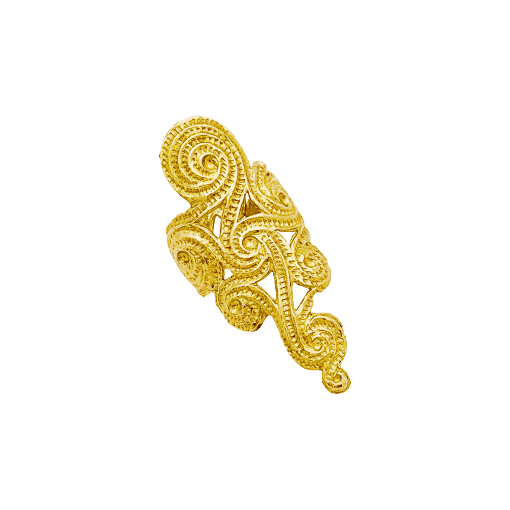 Bague "volutes" or jaune.  2