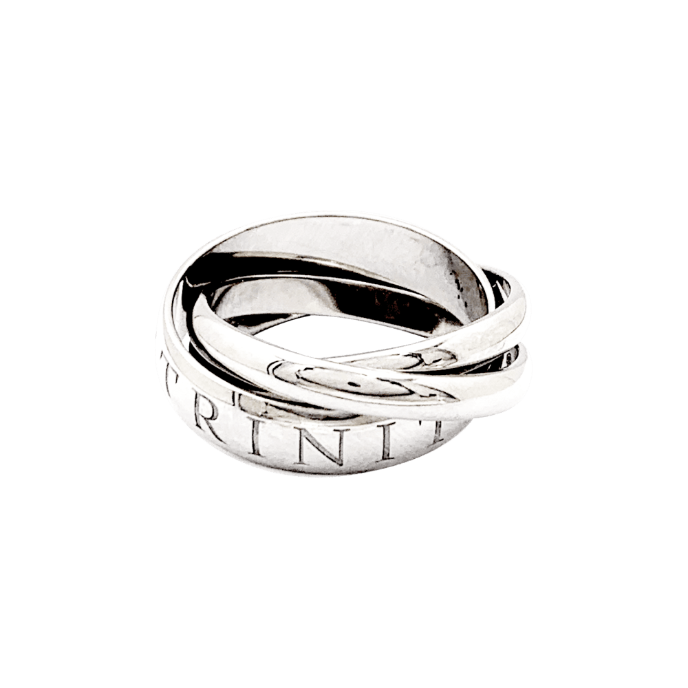 Bague CARTIER "Trinity", or blanc. 4