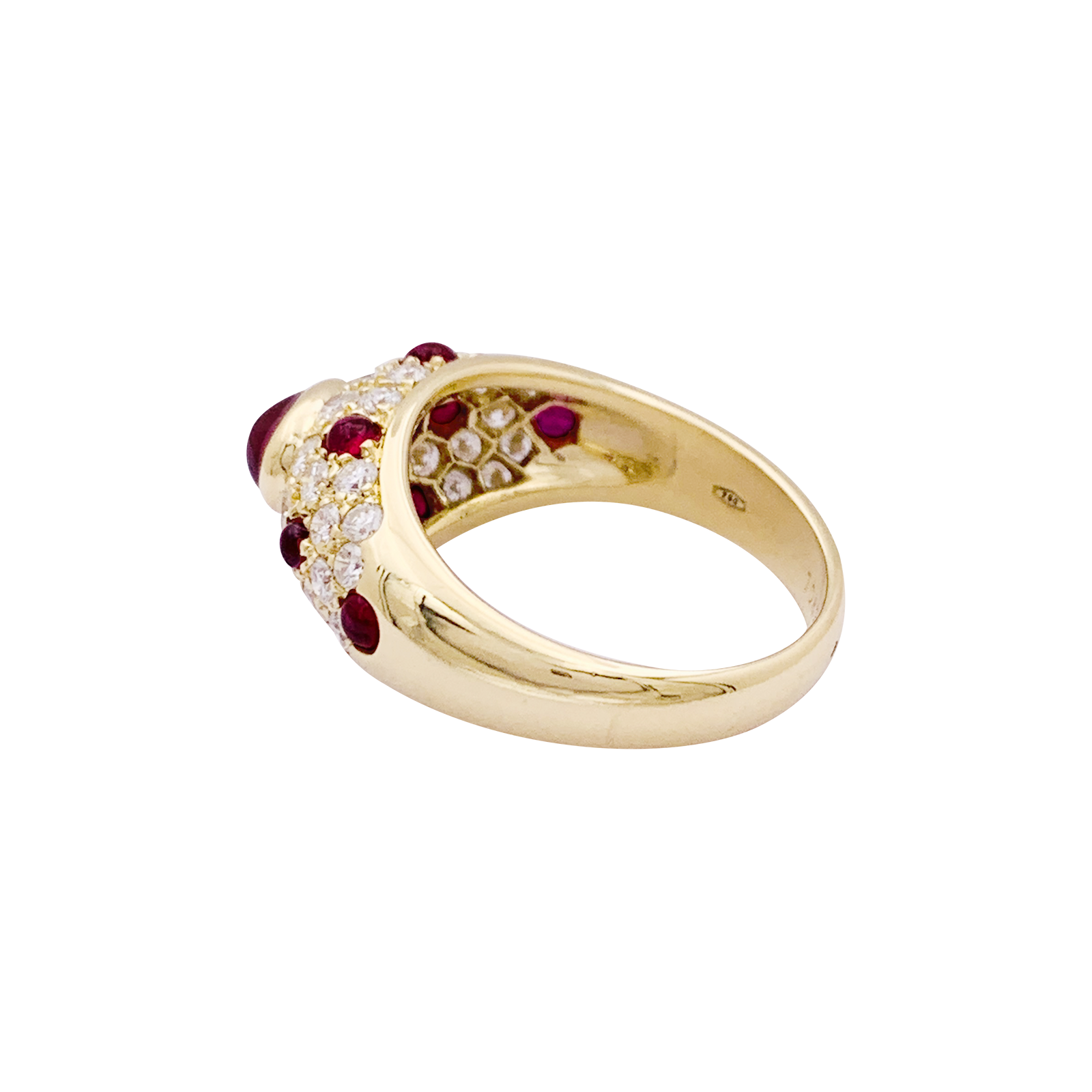 Bague Cartier, "Corinthe", or jaune, rubis, diamants. 6