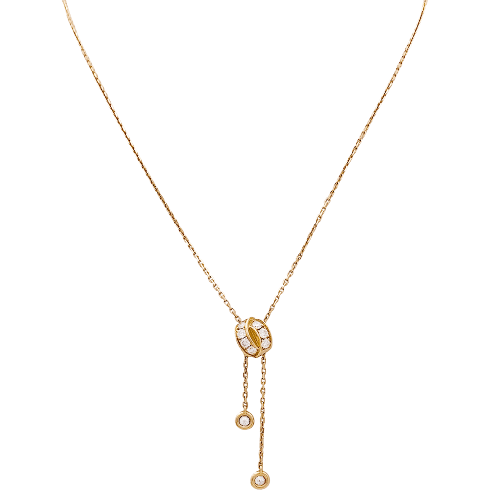 Collier Chaumet, modèle "Lien séduction" en or rose et diamants.  1