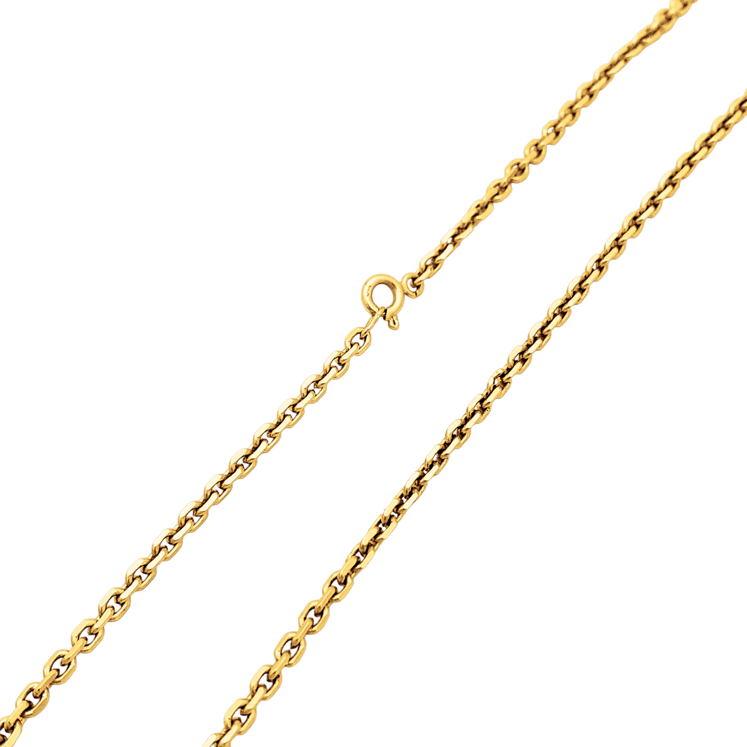 Collier or jaune, maille forçat.  3