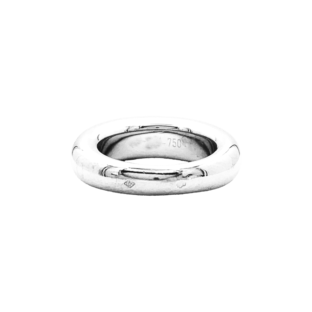 Bague Chaumet "Anneau" or blanc. 4