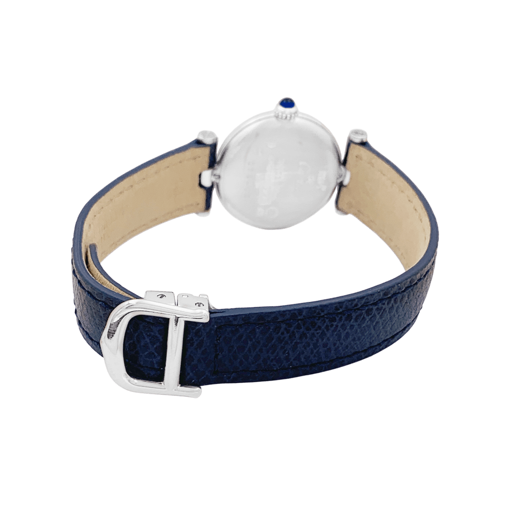 Montre Cartier, "Vendôme Must", argent, cuir. 3