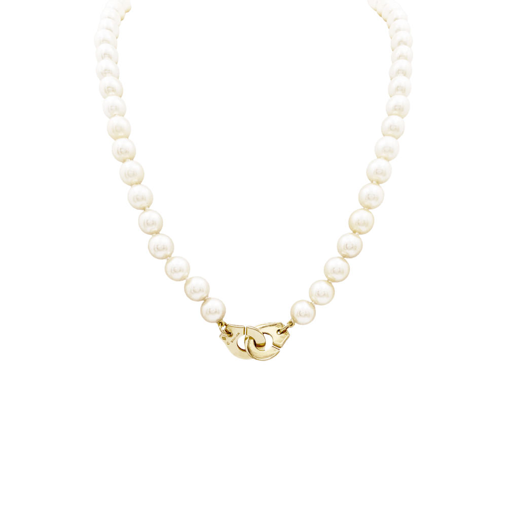 Collier de perles Dinh Van, "Menottes R12", en or jaune.  1