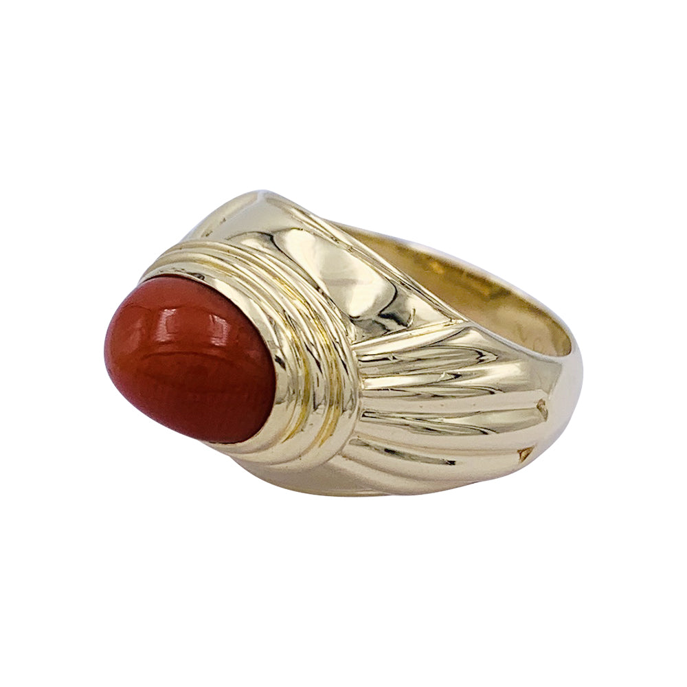Bague Boucheron,"Jaïpur", or jaune, corail. 3