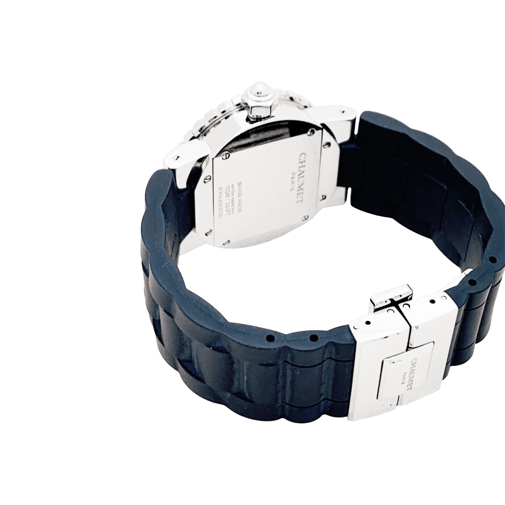 Montre Chaumet, "Class-One", en acier et diamants.  4