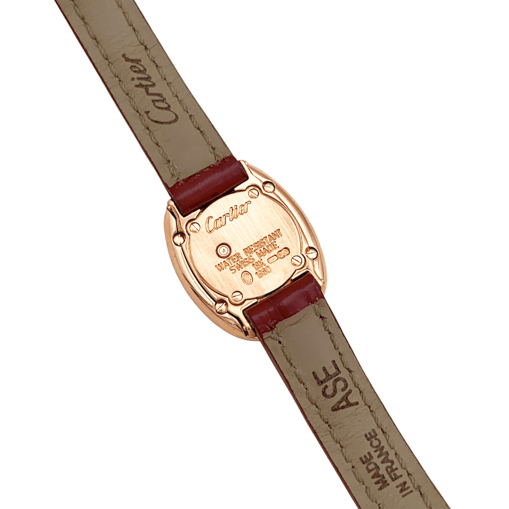 Montre Cartier, "Mini Baignoire", or jaune.  2