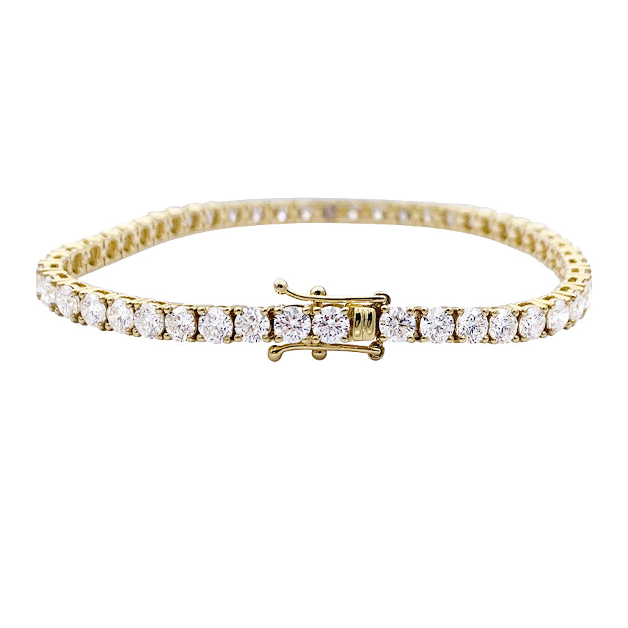 Bracelet ligne diamants or jaune. 2