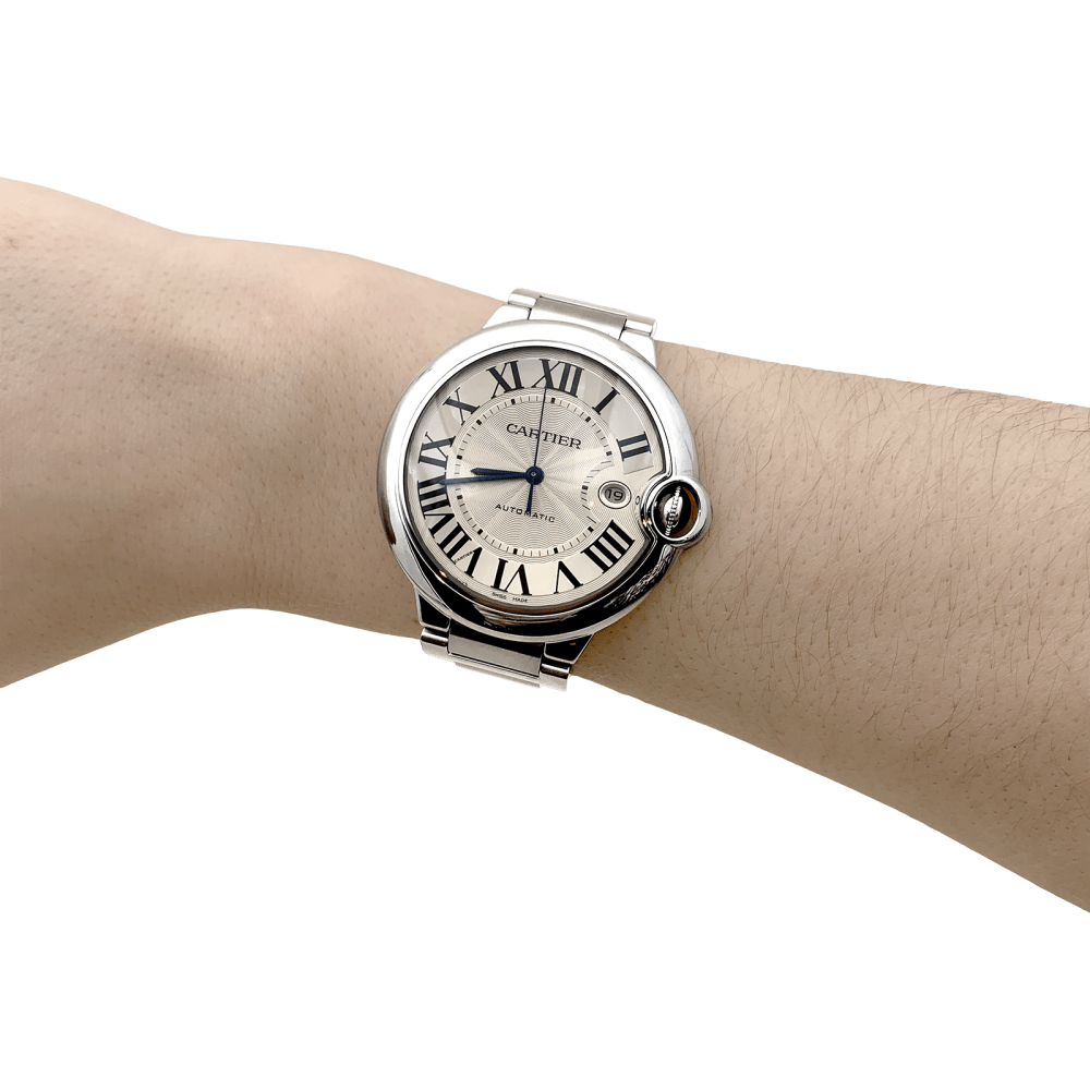 Montre Cartier, "Ballon Bleu", acier.  9