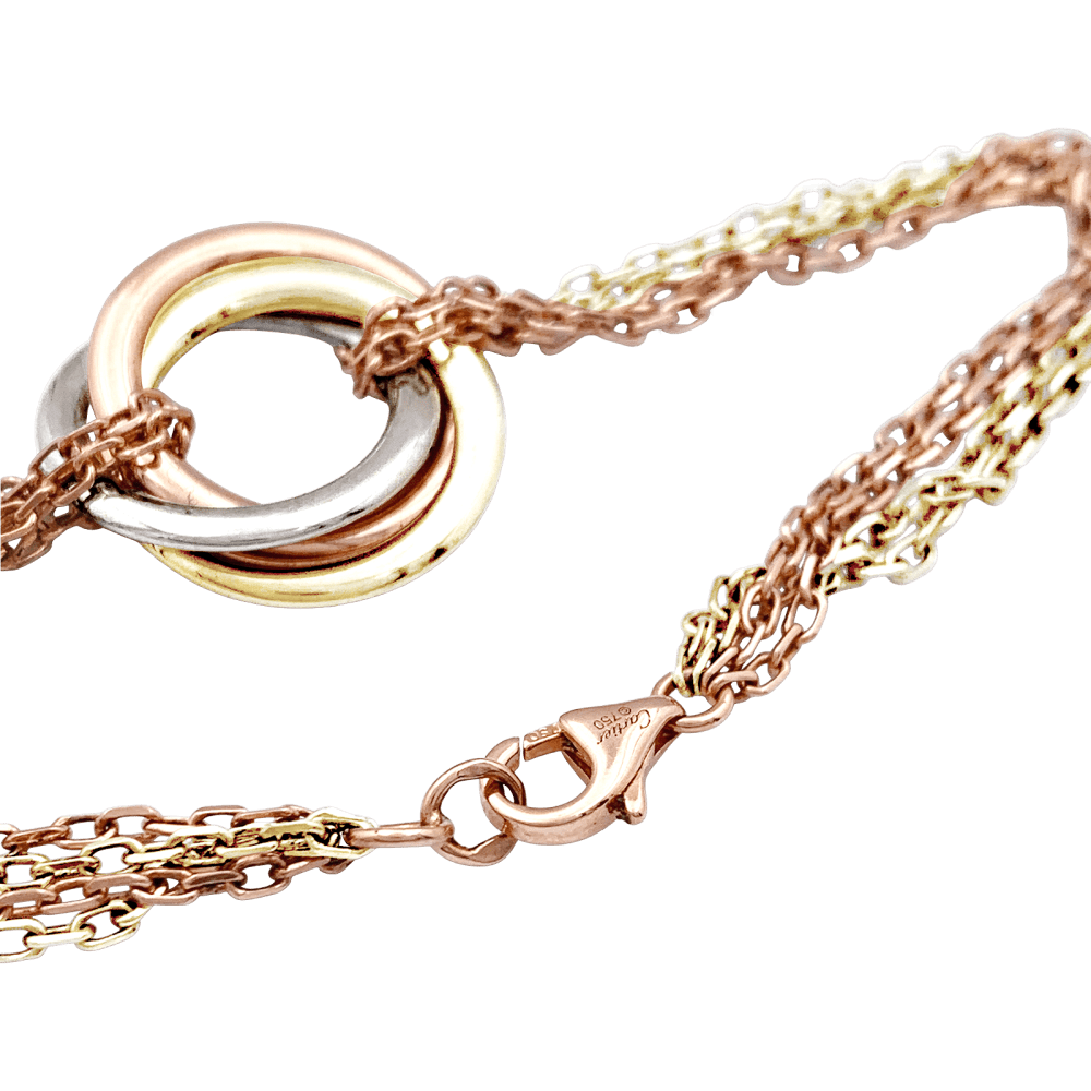 Bracelet Cartier "Trinity", trois tons d'or.  4
