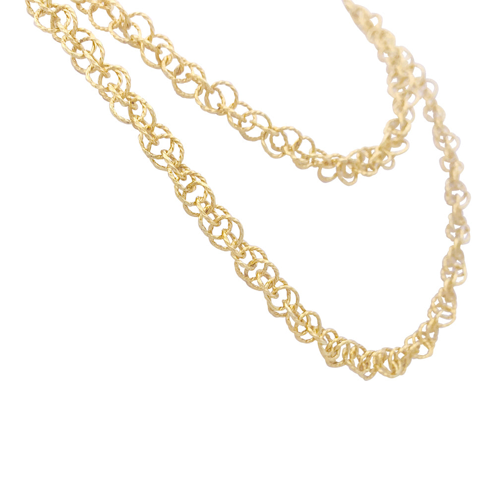 Collier vintage or jaune. 2