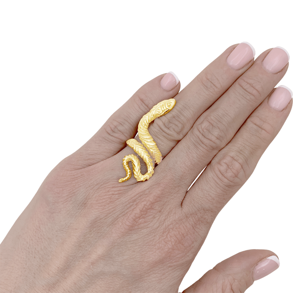 Bague "Serpent", or jaune.  5