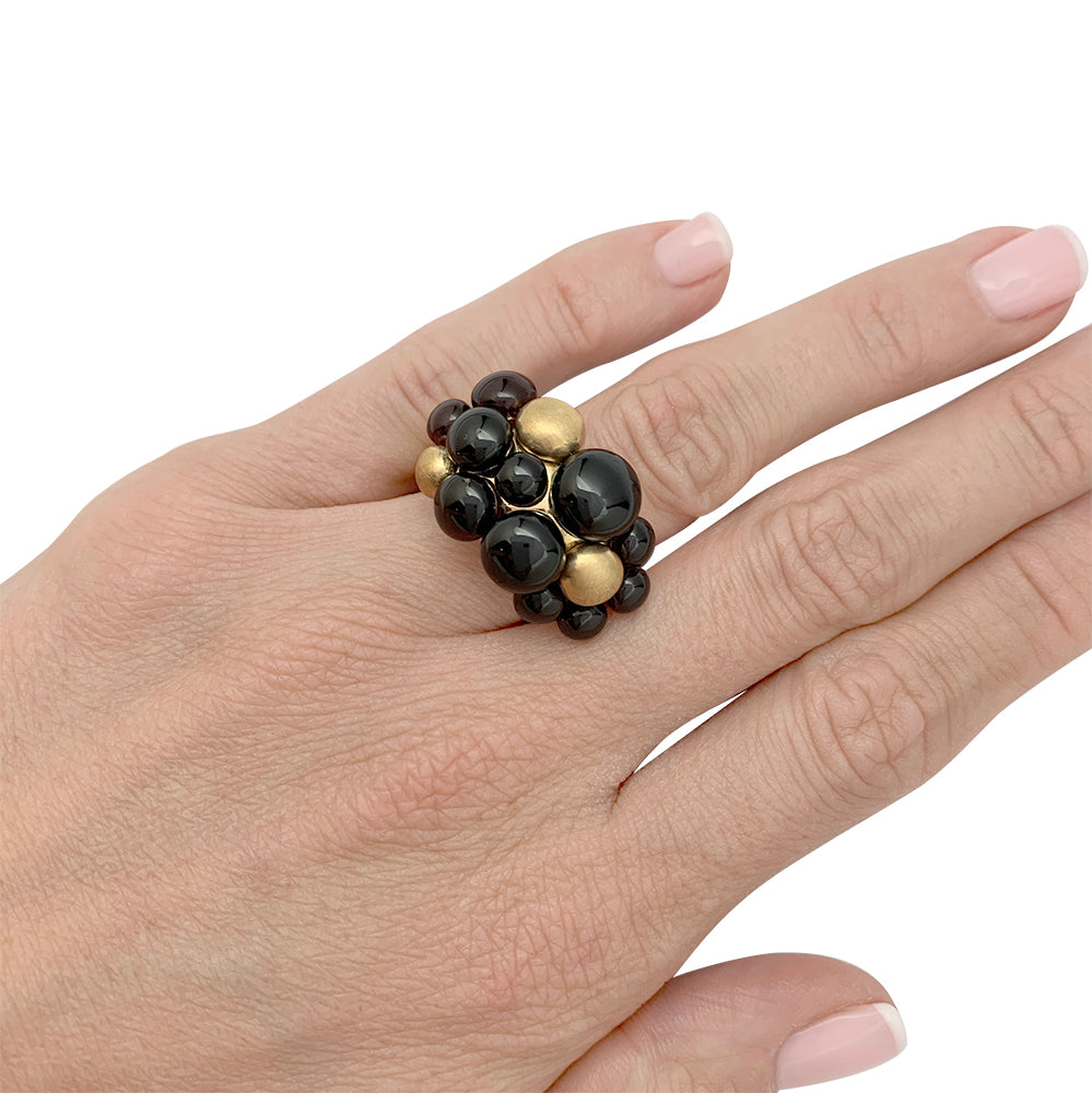 Bague Pomellato, "Mora", or jaune, grenats. 9