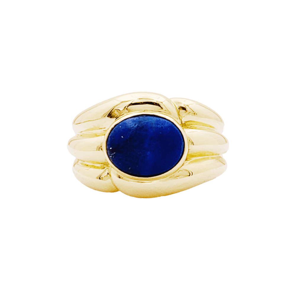Bague Van Cleef & Arpels, lapis-lazuli, or jaune.  1
