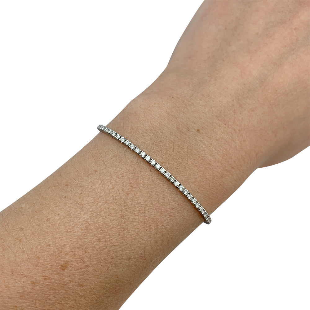 Ligne tennis or blanc diamants. 5