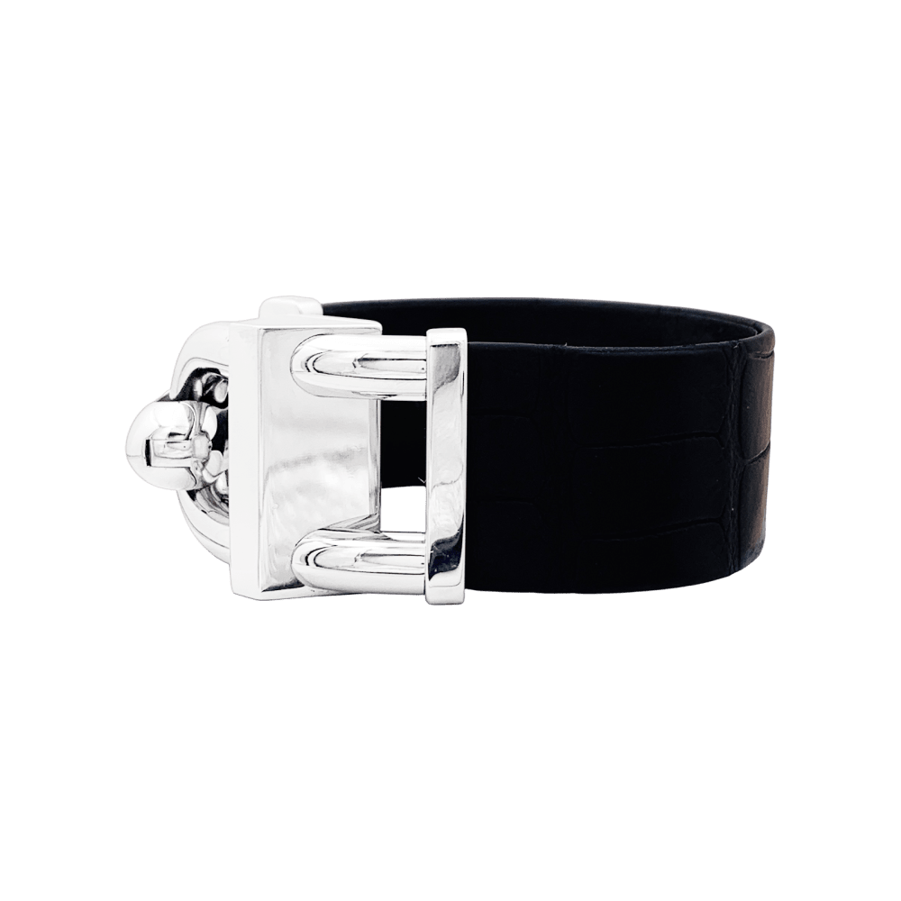 Montre Van Cleef & Arpels, "Cadenas", acier, cuir.  4
