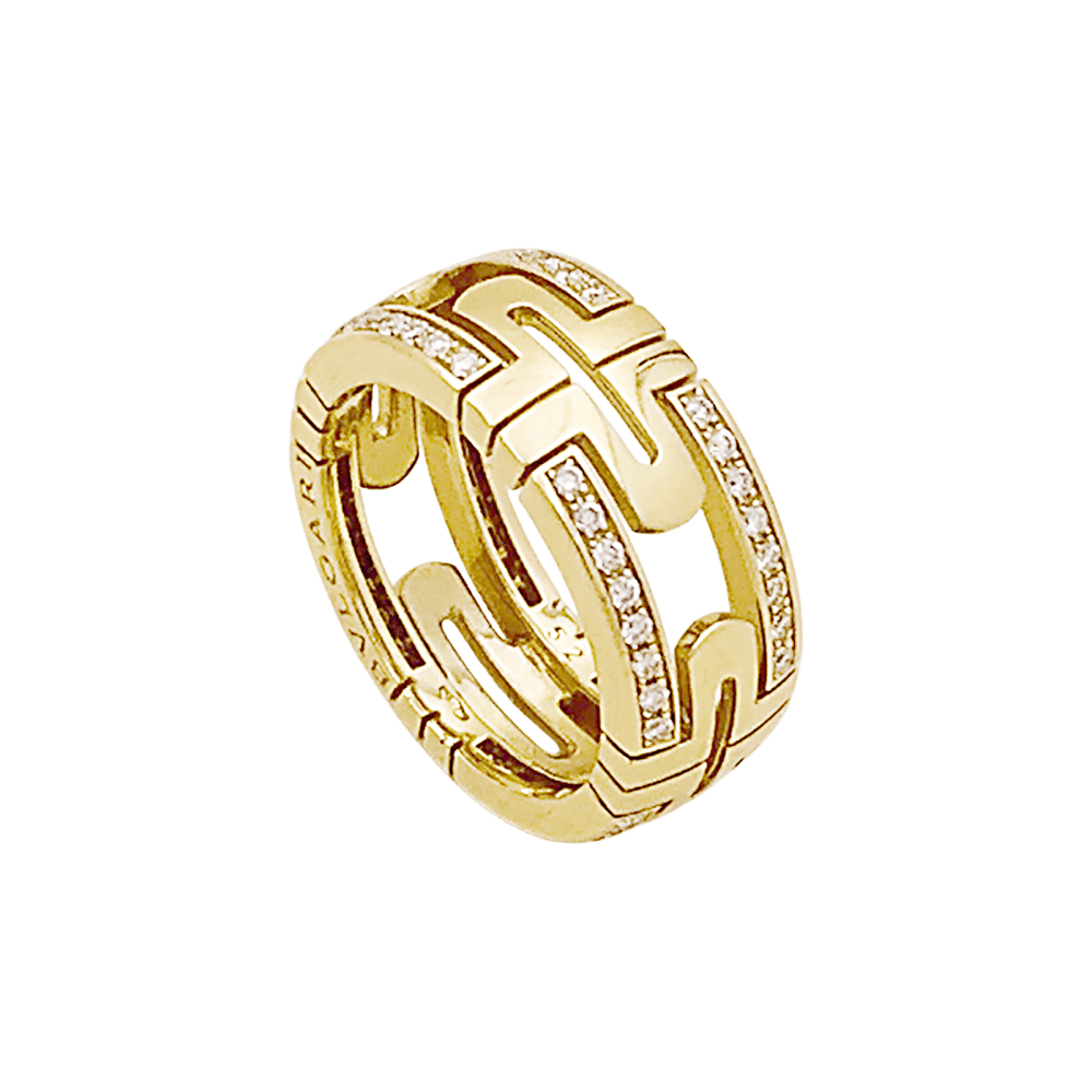 Bague Bulgari, "Parentesi", or jaune et diamants.  2