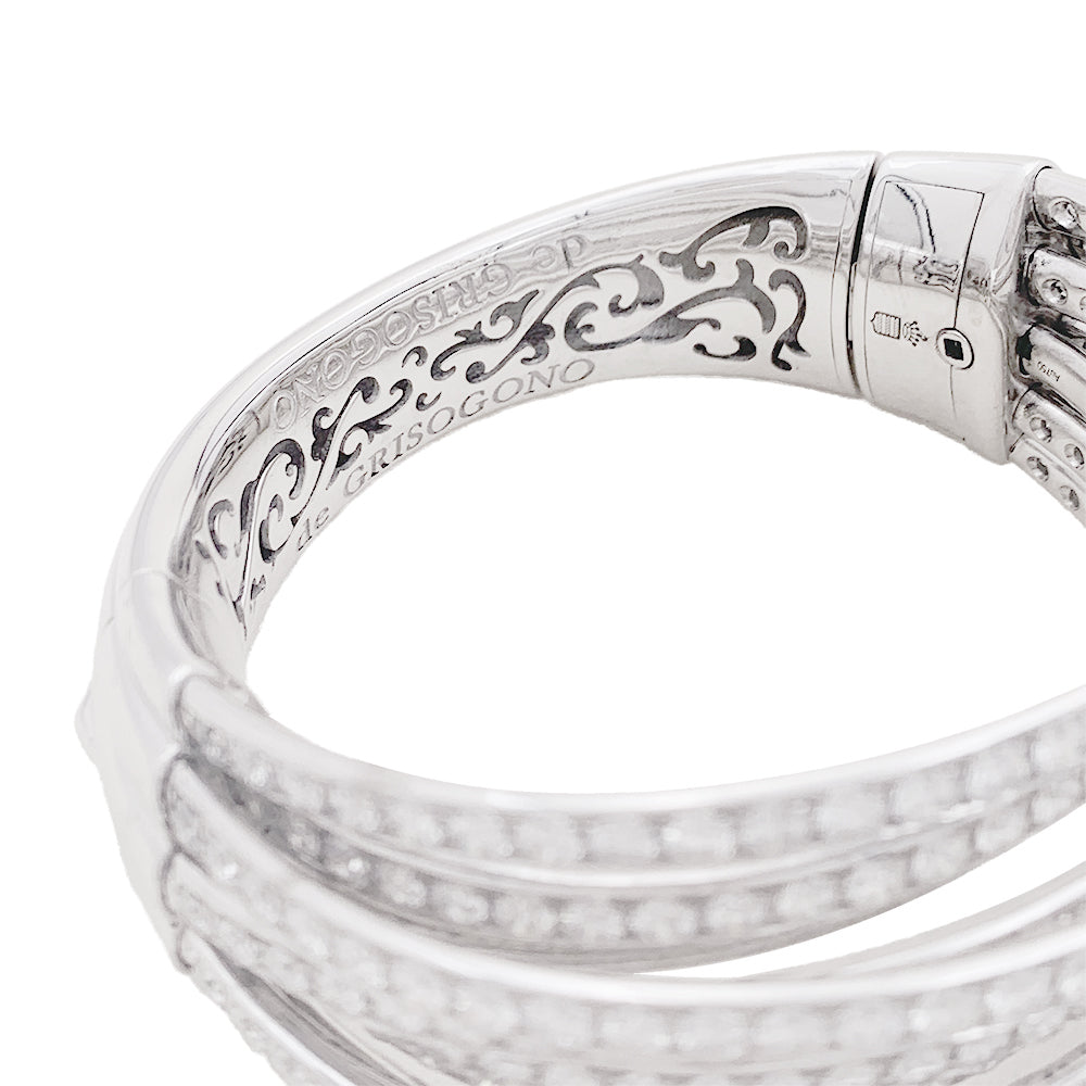 Bracelet de Grisogono, "Allegra", or blanc, diamants. 5