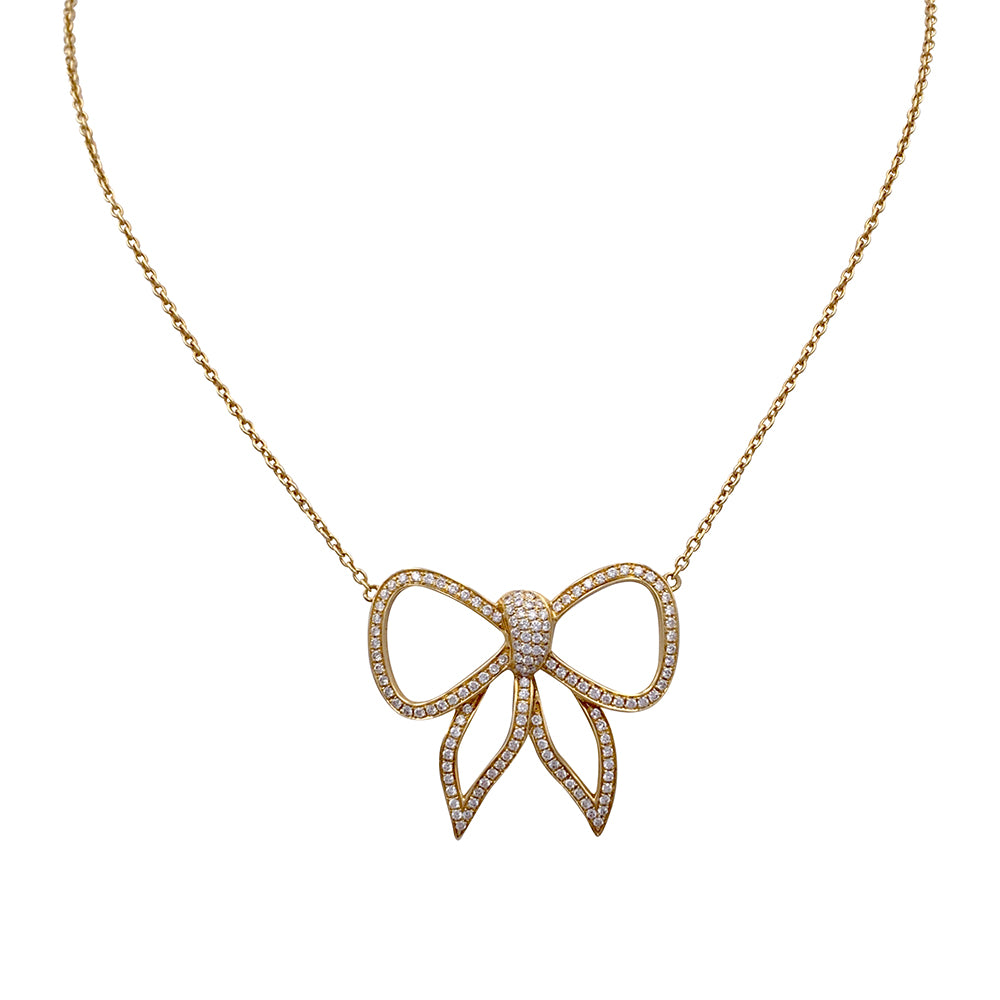 Collier Morganne Bello, "Noeud", or jaune, diamants. 6