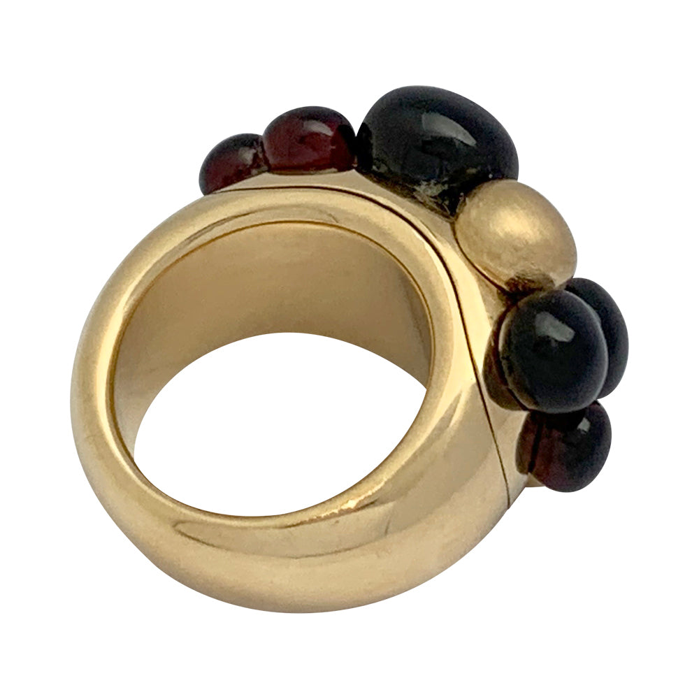 Bague Pomellato, "Mora", or jaune, grenats. 6