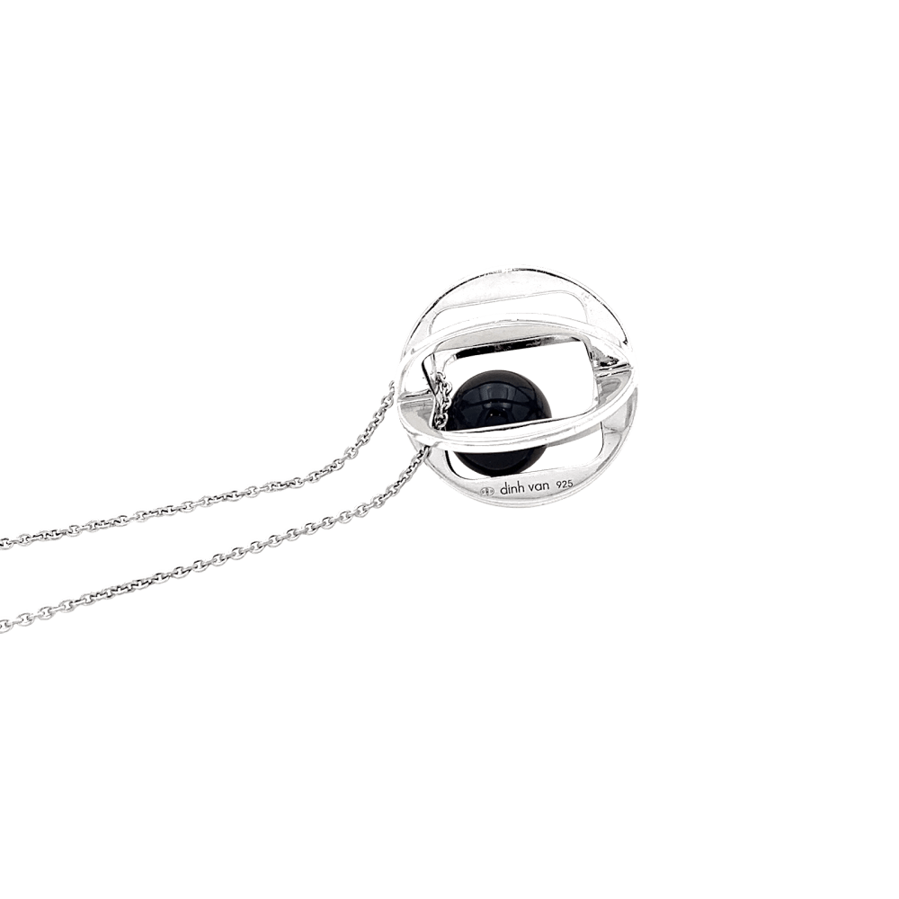 Sautoir Dinh Van, "Sphère", argent et onyx.  5