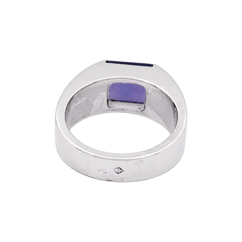 Bague CARTIER Tank, or blanc, calcédoine.   4