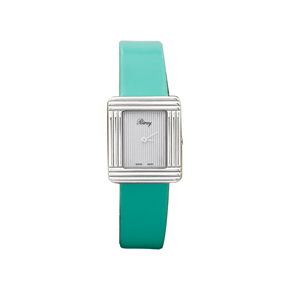 Montre Poiray, "Ma Première Mini", acier, cuir.  1