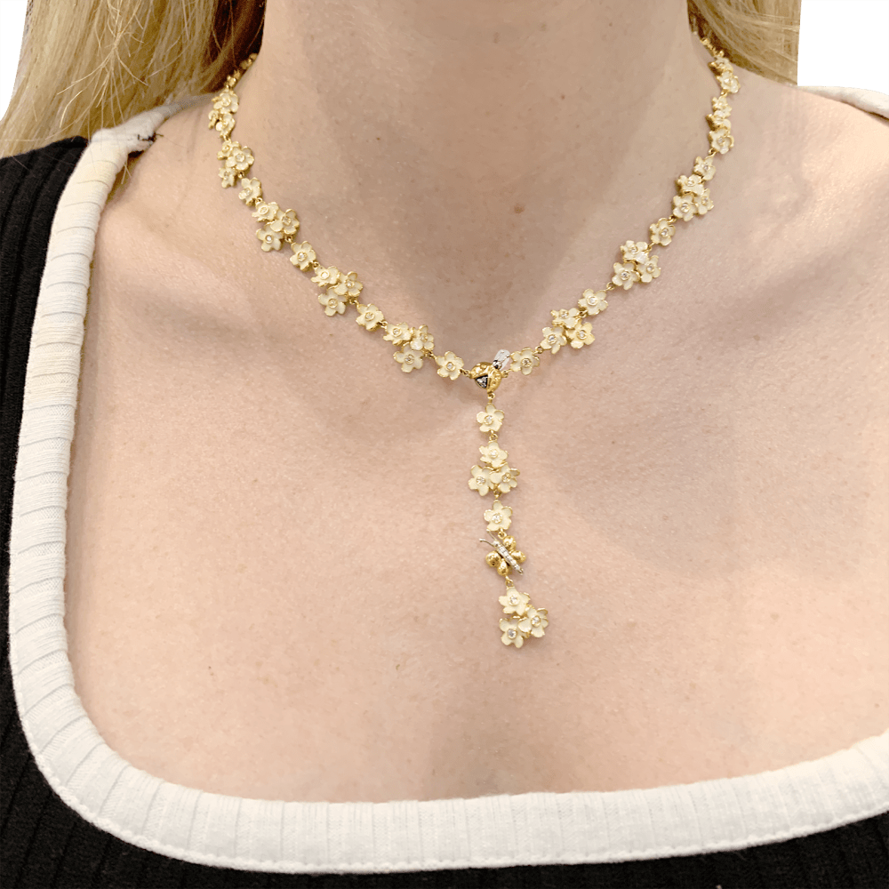Collier Roberto Coin, émail, diamants.  6