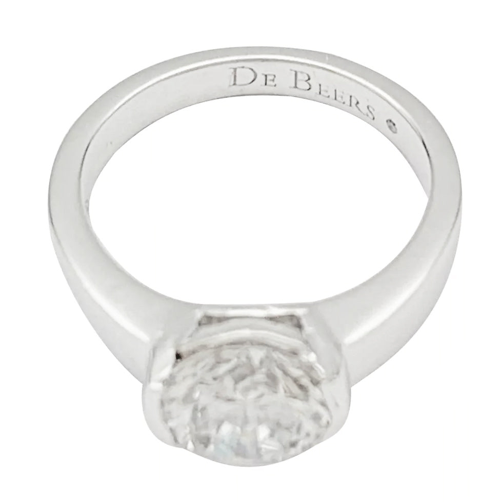 Solitaire en platine, diamant 1,82 carat 3