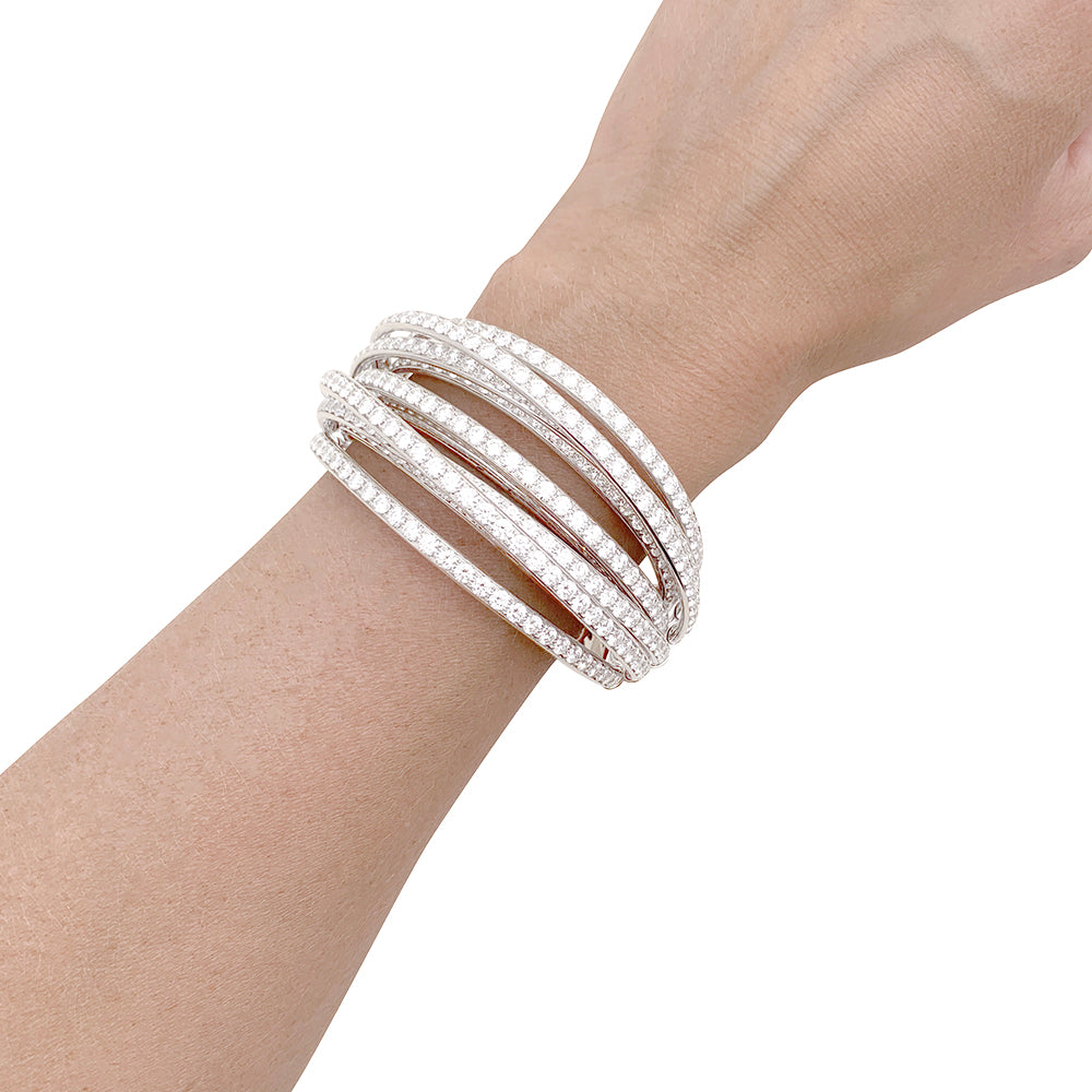 Bracelet de Grisogono, "Allegra", or blanc, diamants. 6