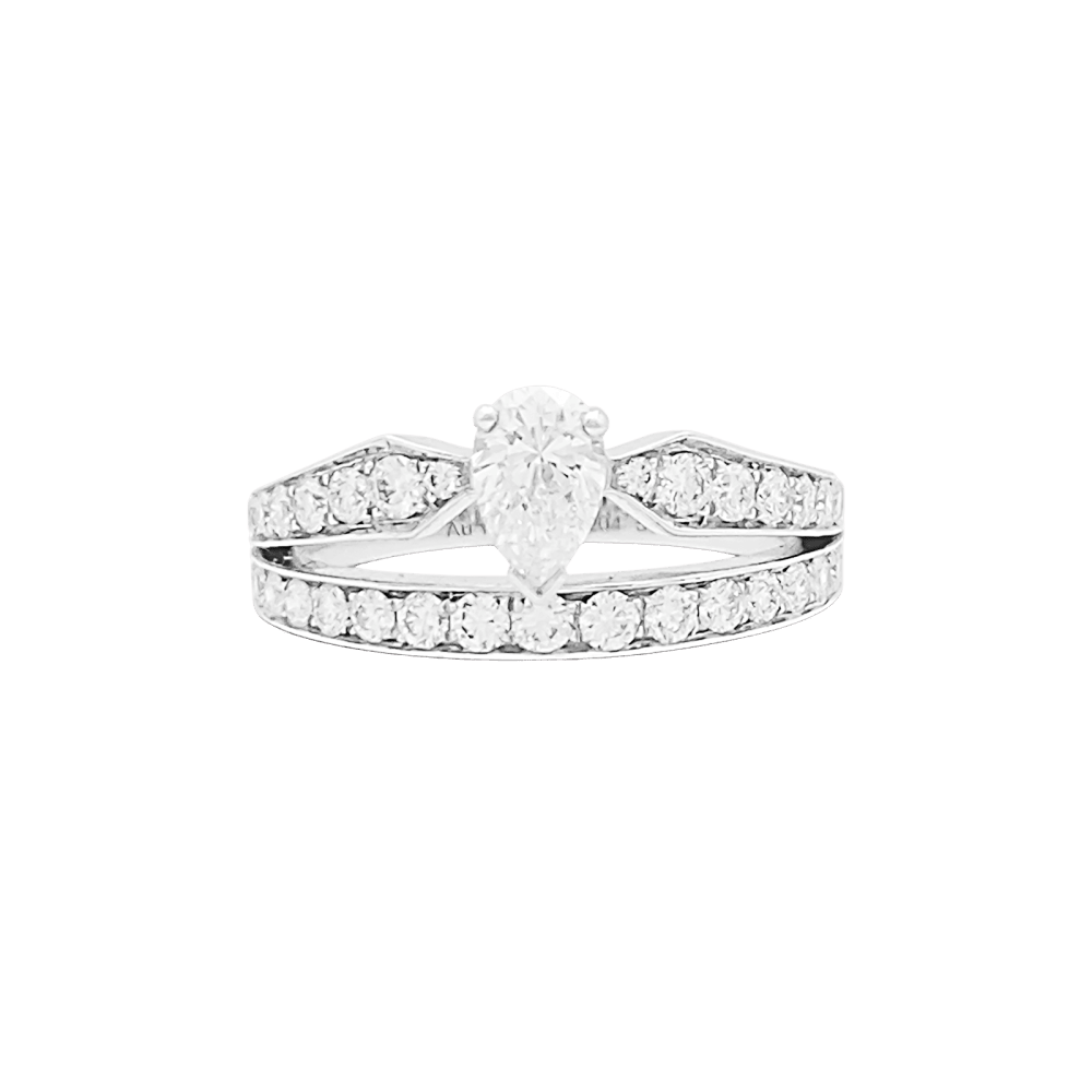 Bague CHAUMET, «Joséphine Diadème », or blanc, diamants.  1