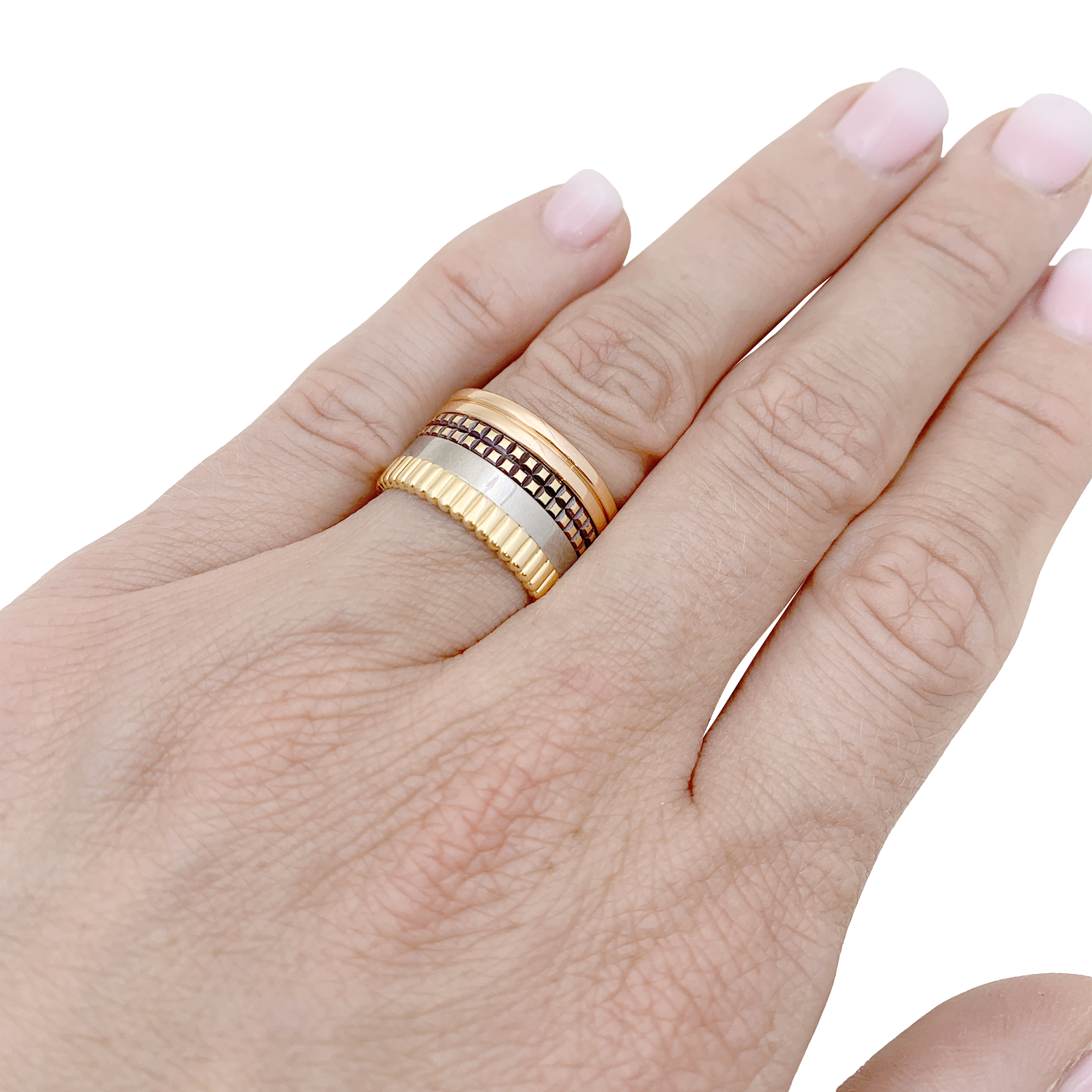 Bague Boucheron "Quatre Classique Large" trois ors. 4
