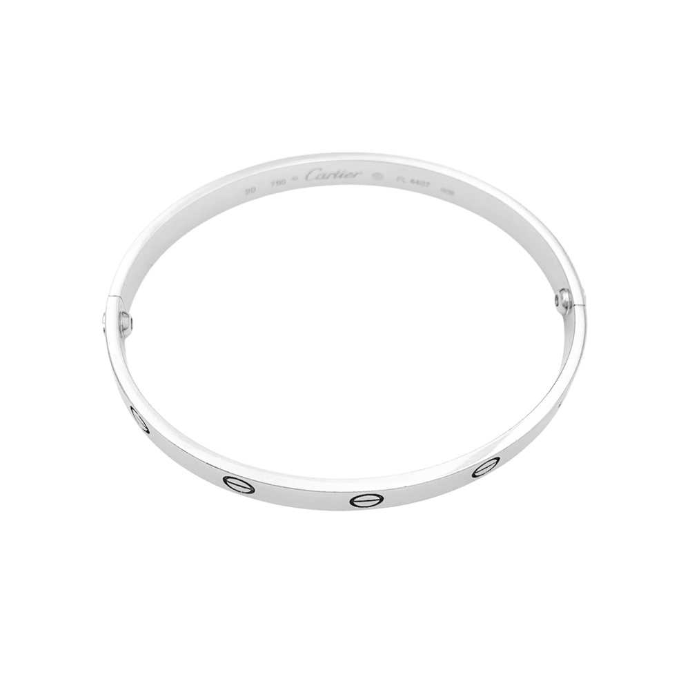 Bracelet Cartier, "Love", or blanc. 4