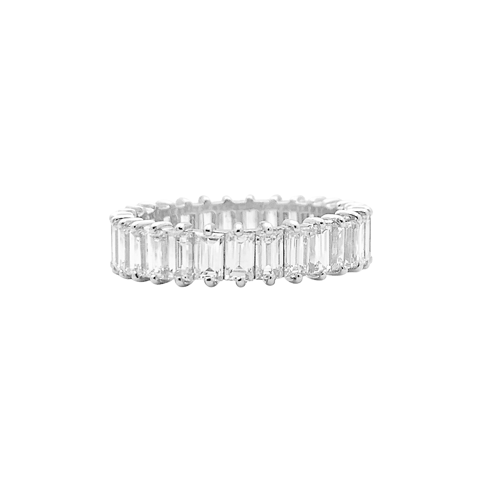 Alliance tour complet, diamants baguettes.  2