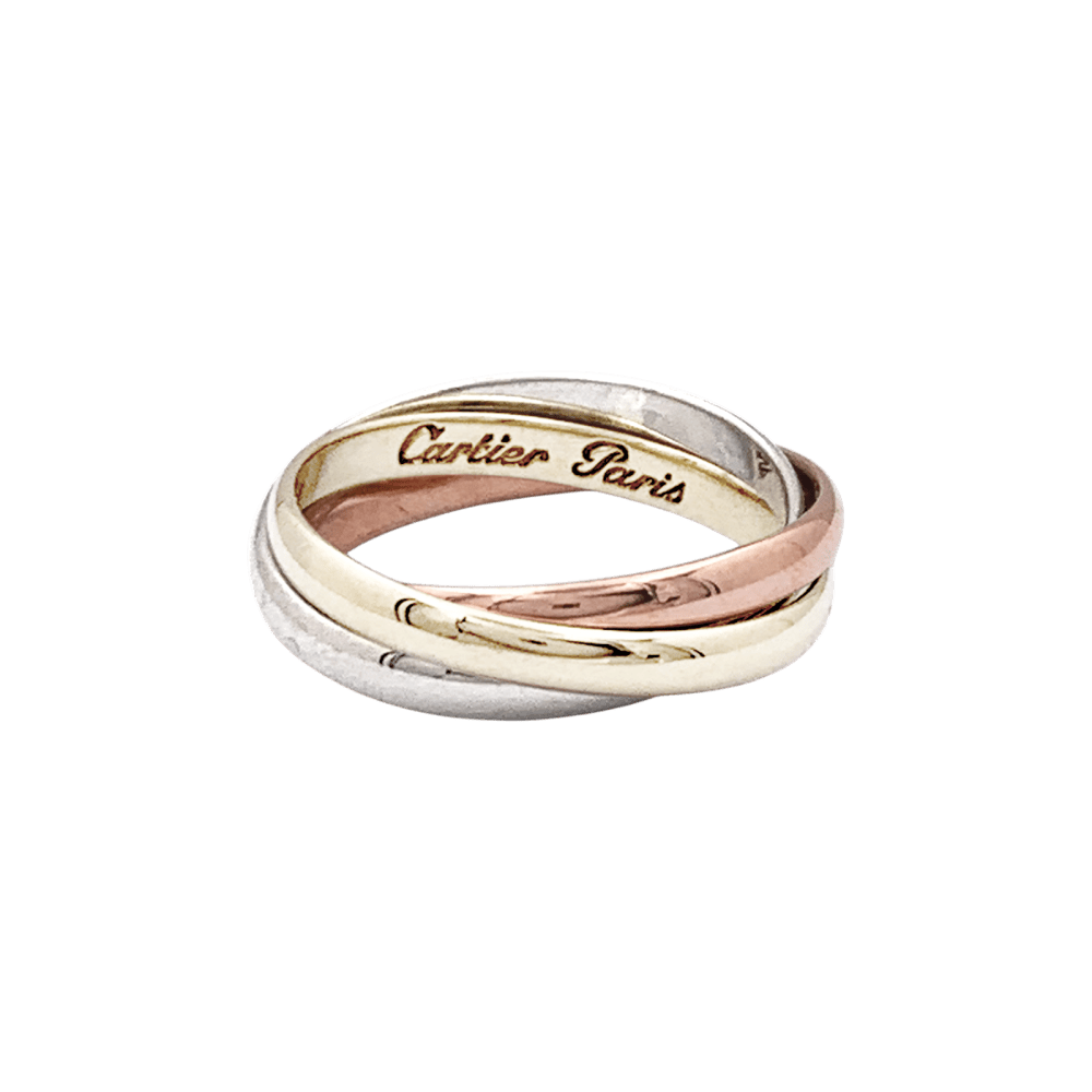 Bague Cartier, "Trinity" trois tons d'or.  4