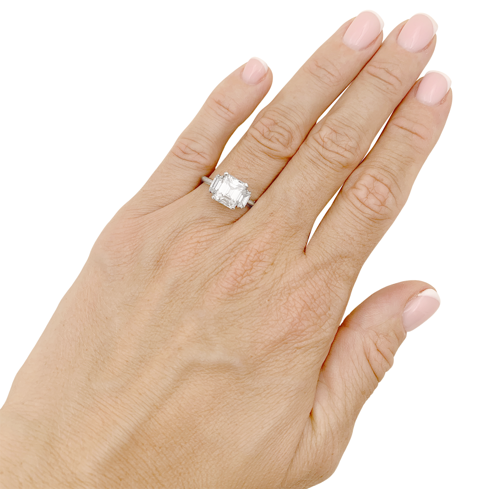 Solitaire en or blanc, diamant 1,92 cts.  5