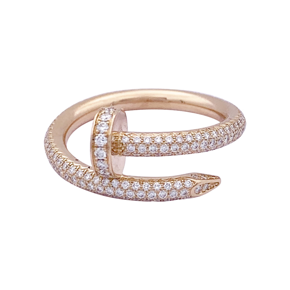 Bague Cartier, "Juste Un Clou", or rose, diamants. 3