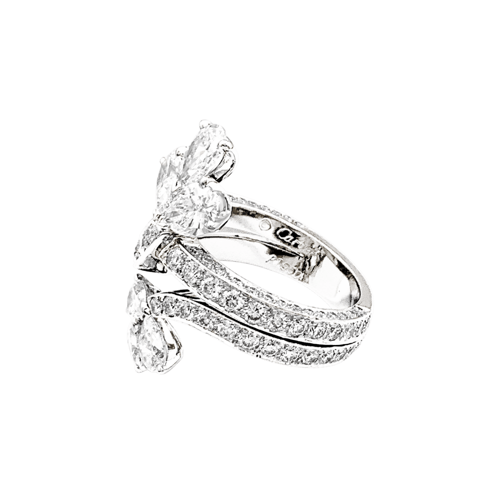 Bague Cartier, platine, diamants.  3
