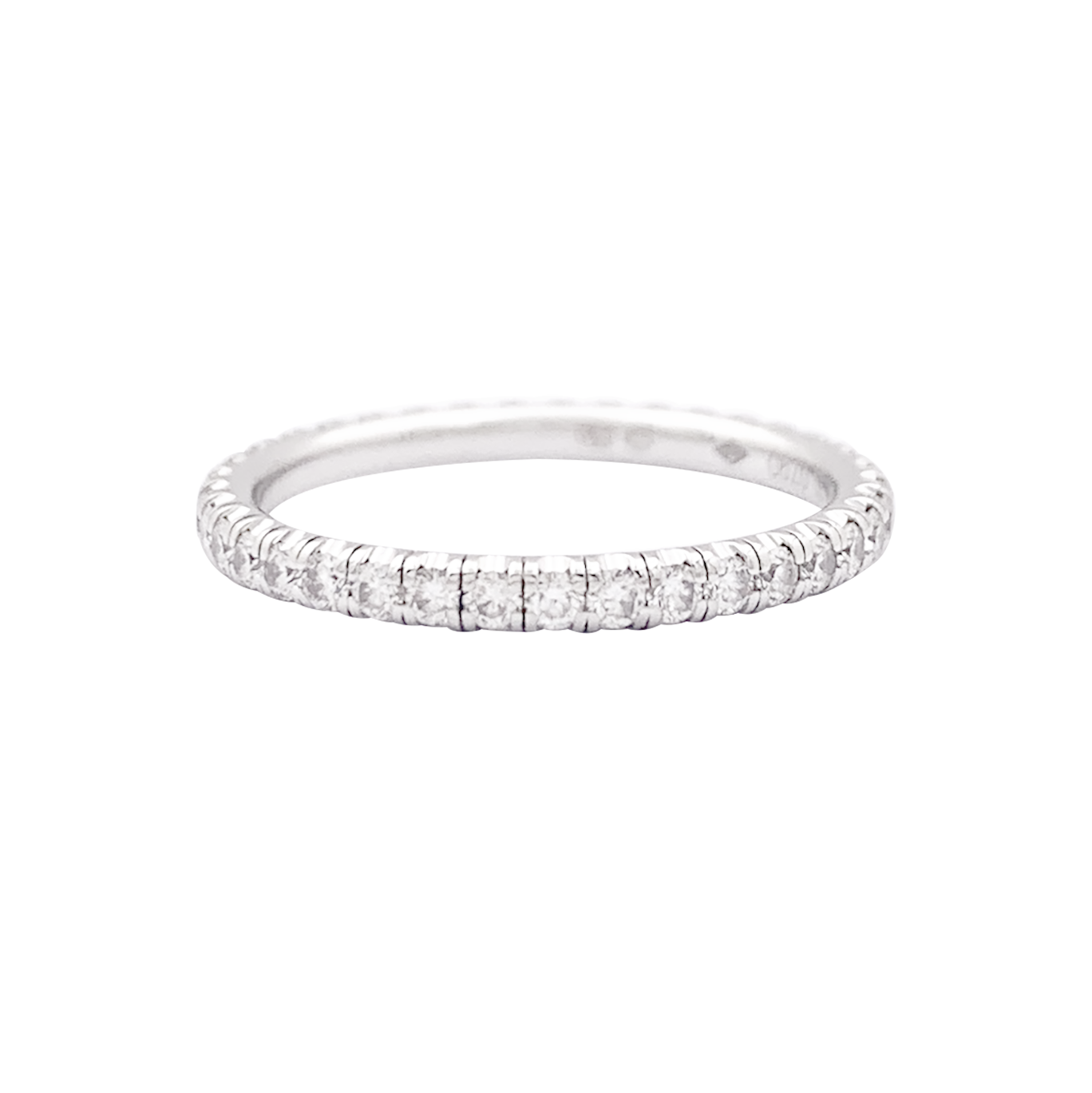 Alliance Cartier, "Etincelle", or blanc, diamants. 3