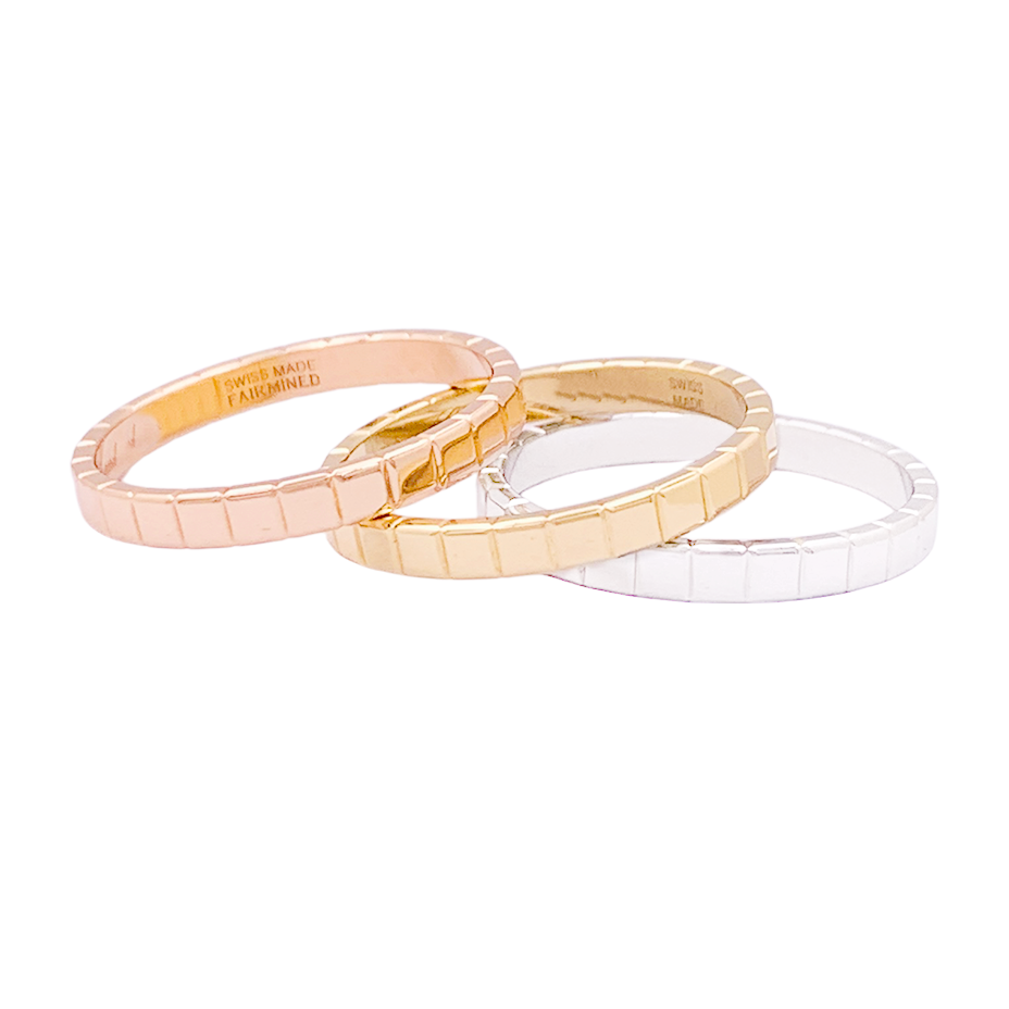 Bague Chopard "Ice Cube" or rose. 4