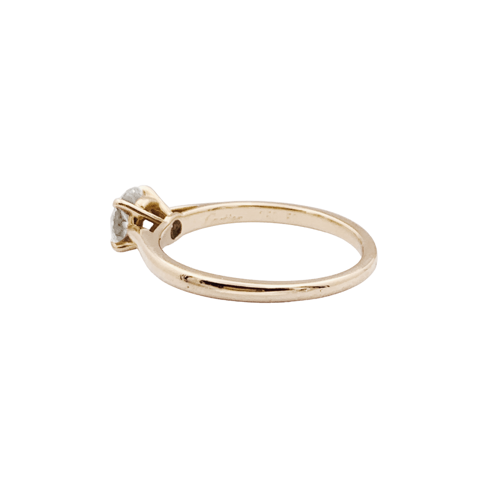 Solitaire Cartier, "1895",or jaune et diamant.  3