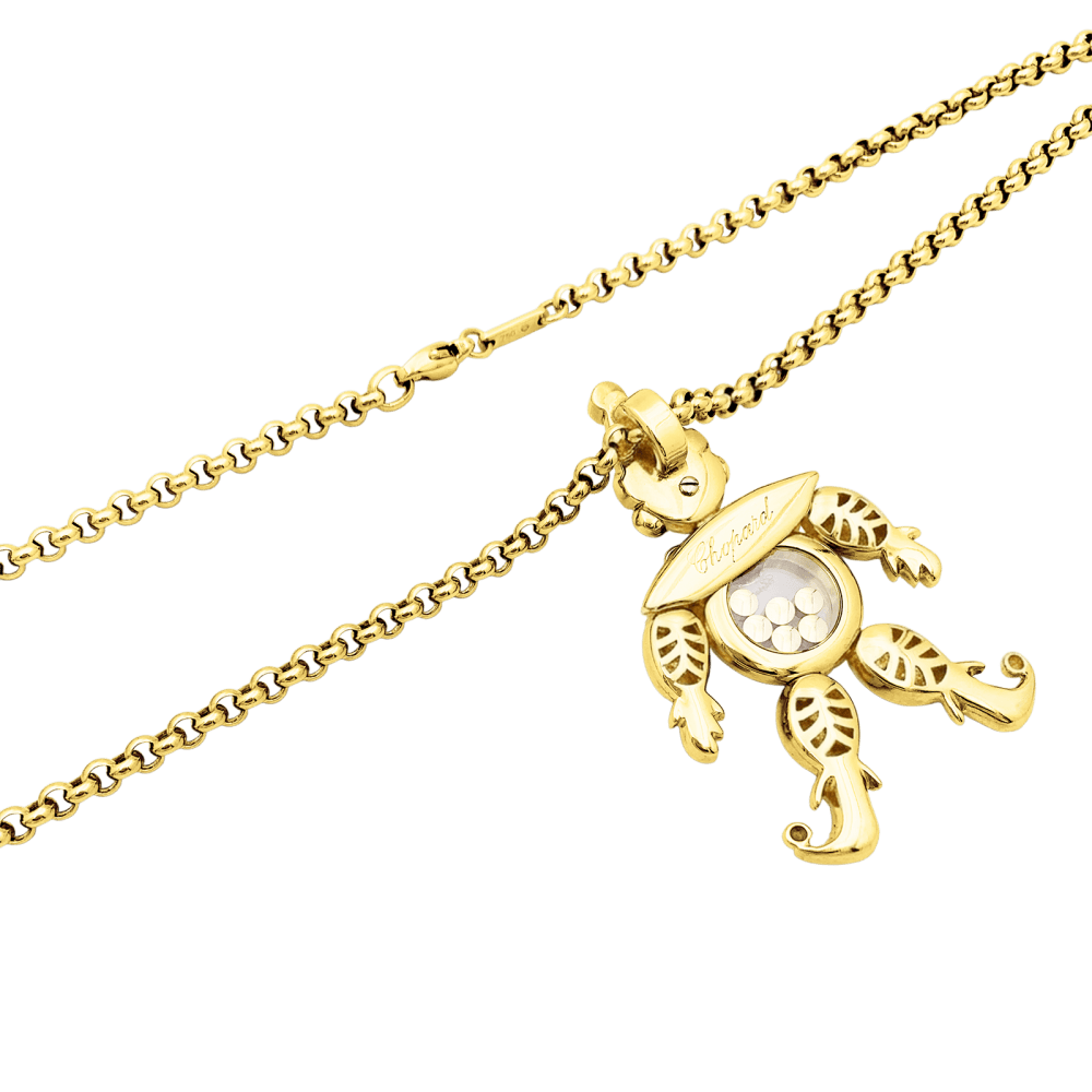 Collier Chopard, "Happy Clown", or jaune, pierres de couleurs. Grand modèle.  5